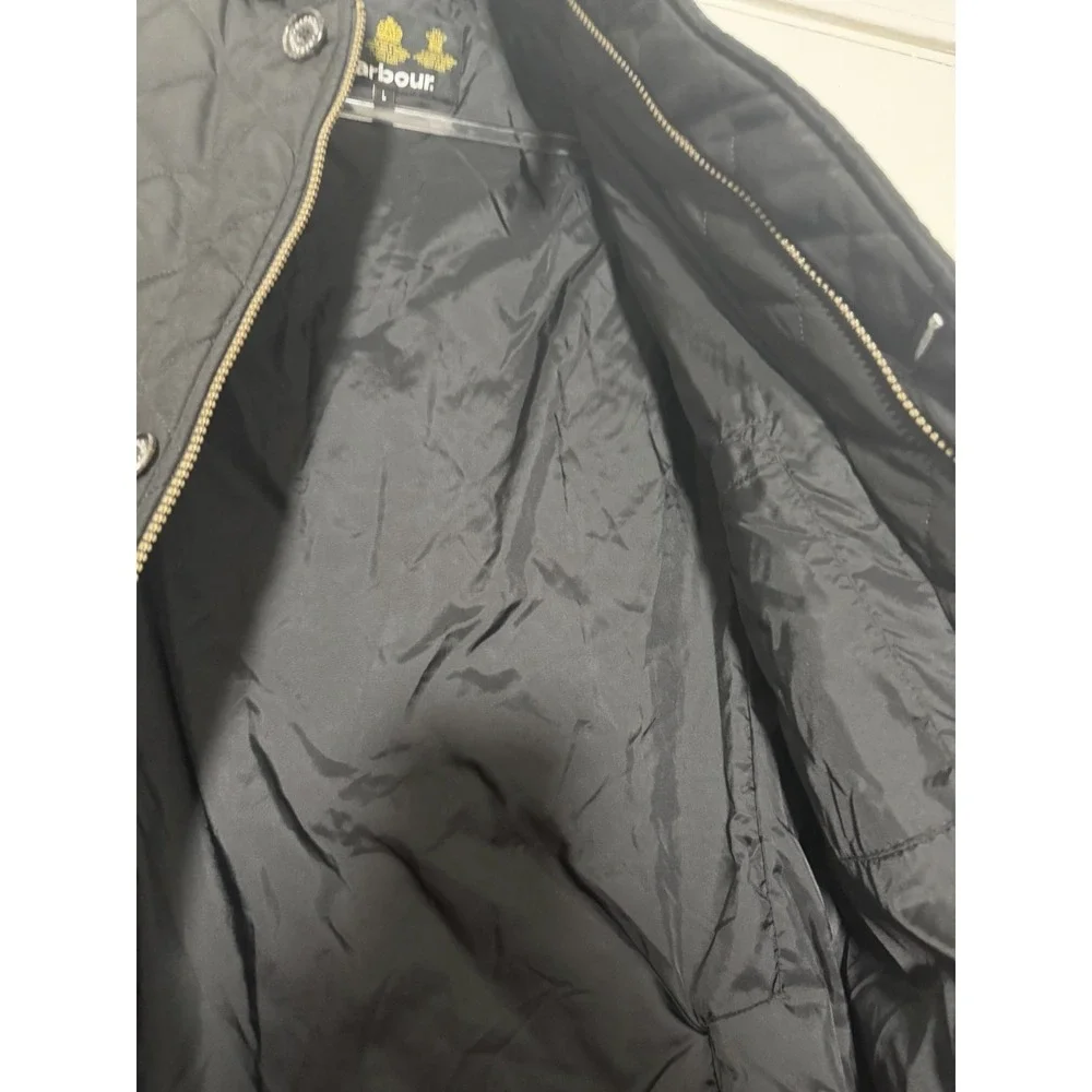 Barbour Lutz MQU0508BK11 Quilted Jacket Men's L Black Field Coat MSRP $299